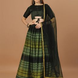 Amrutam Fab Woven Design Semi-Stitched Lehenga & Unstitched Blouse With Dupatta-picture-43