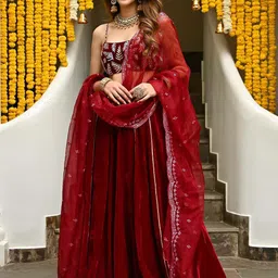 Lavanya The Label & Embroidered Ready to Wear Lehenga & Blouse With Dupatta-image-13