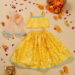 SAKA DESIGNS Girls Printed Ready to Wear Lehenga & Blouse With Dupatta-14