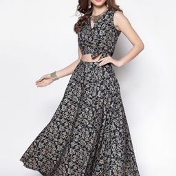 Sera Floral Printed Ready to Wear Cotton Lehenga & Blouse-image-42