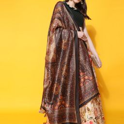 Kaizen TEXO FAB Printed Semi-Stitched Lehenga & Unstitched Blouse With Dupatta-image-4
