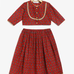 Campana Girls Printed Ready to Wear Lehenga &-43