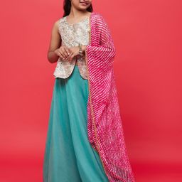 Aks Kids Girls Printed Ready To Wear Lehenga & Blouse With Dupatta-picture-43
