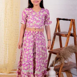Ka-mee Girls Printed Ready to Wear Lehenga &-picture-25