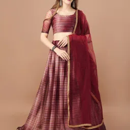 KALINI Printed Semi-Stitched Lehenga & Unstitched Blouse With Dupatta-picture-19