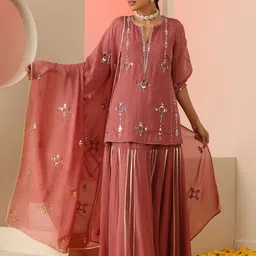 KUDI PATAKA Embellished Beads and Stones Ready to Wear Lehenga & Blouse With Dupatta-image-31