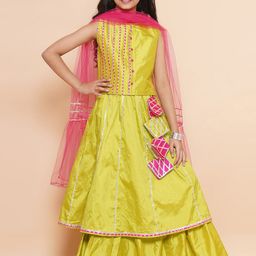 Modish Couture Girls Lace Work Ready to Wear Lehenga & Blouse With Dupatta-image-19