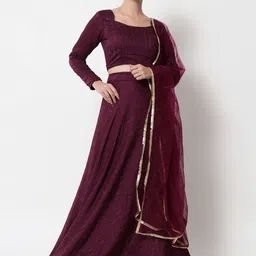 DIVASTRI Embellished Semi-Stitched Lehenga & Unstitched Blouse With Dupatta-picture-43