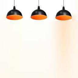 Whiteray Orange & Black 3 Pieces Aluminium Ceiling Lamp-11