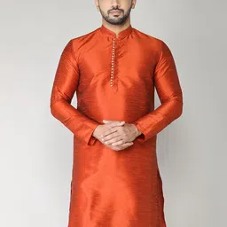 BAESD Long Sleeves Mandarin Collar Pure Cotton Straight Kurta-image-29