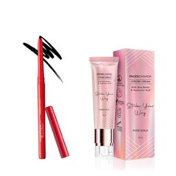 FACES CANADA Set of Magneteyes Kajal - Black 01 & Strobe Your Way Strobe Cream - Rose Gold-18