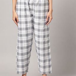Kryptic Women Checked Pure Cotton Lounge Pants-picture-48
