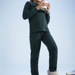 DeFacto Boys Green Solid Night suit-image-14
