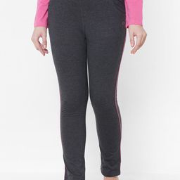 Sweet Dreams Women Charcoal Grey Solid Cotton Lounge Pants-image-36