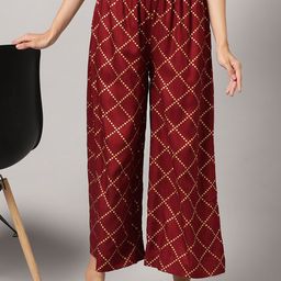 Kryptic Women Geometric Printed Lounge Pants-image-63