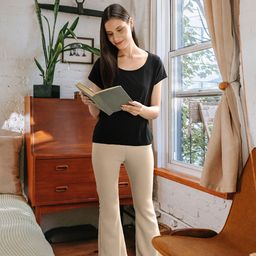 Marks & Spencer Women High-Rise Flared Lounge Pants-image-28