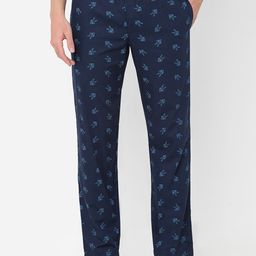 URBAN SCOTTISH Men Navy Blue Printed Pure Cotton Lounge Pants-image-50