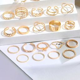 YouBella Set Of 22 Gold-Plated Finger Ring-image-23