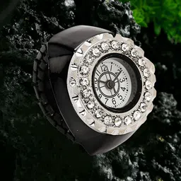 YouBella Silver-Plated Stone-Studded Watch Finger Ring-34