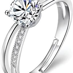 KARISHMA KREATIONS Silver-Plated CZ-Studded Adjustable Finger Rings-image-58