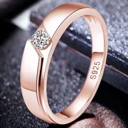 MYKI Men Rose Gold-Plated Stone-Studded Adjustable Finger Ring-image-20