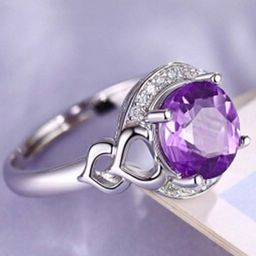 MYKI Silver-Plated CZ Stone-Studded Adjustable Finger Ring-image-78