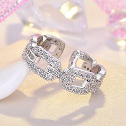 Jewels Galaxy Silver-Plated American Diamond Studded Finger Ring-6