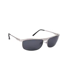 AISLIN Unisex Rectangle Sunglass with UV Protected Lens ES_13476-96-AS-K001-BLK-STL-RTWA-11