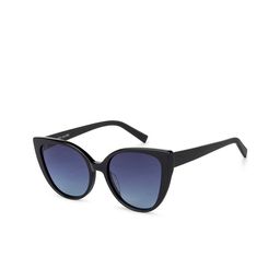 John Jacobs Women Blue Lens & Black Cateye Sunglasses 137927-25