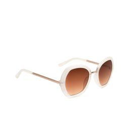 Peter Jones Eyewear Women Brown Lens & White UV Protected Oversized Sunglasses RD020TBW-23