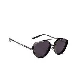 AISLIN Unisex Aviator Sunglass With UV Protected Lens ES_13415-93-AS-8578-BLK-GUN-AVOV-34