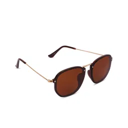 SUNNIES Unisex Brown Lens & Brown Square Sunglasses with Polarised and UV Protected Lens-17