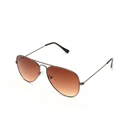 Roadies Unisex Brown Lens & Gunmetal-Toned UV Protected Aviator Sunglasses RD-201-C6-12