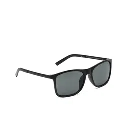 SUNNIES Unisex Green Lens & Black Square Sunglasses with UV Protected Lens SUNNIES-012-C2-0