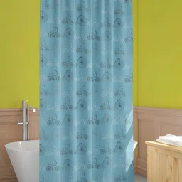 ArtzFolio Blue & Black Printed Waterproof Shower Curtains-picture-45