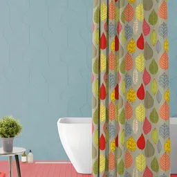 ArtzFolio Green & Red Printed Waterproof Shower Curtain-image-45