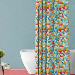 ArtzFolio Green & Red Printed Waterproof Shower Curtain-image-73