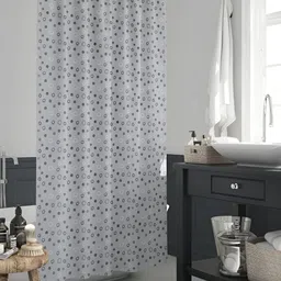 ArtzFolio Grey & Black Printed Waterproof Shower Curtains-image-97