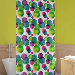 ArtzFolio White & Green Printed Waterproof Shower Curtains-image-81