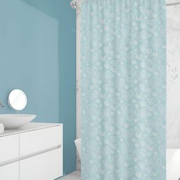 ArtzFolio Blue & White Printed Waterproof Shower Curtains-image-78