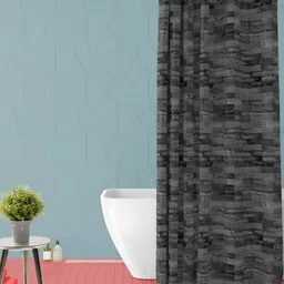 ArtzFolio Black & Grey Printed Waterproof Shower Curtains-picture-18