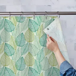 ArtzFolio Green Printed Waterproof Shower Curtains-82