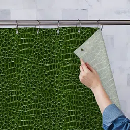 ArtzFolio Green Printed Waterproof Shower Curtains-84