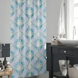ArtzFolio White & Green Printed Waterproof Shower Curtains-image-74