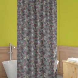 ArtzFolio Grey & Red Printed Waterproof Shower Curtains-image-94