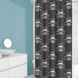 ArtzFolio Black & White Printed Waterproof Shower Curtains-image-14