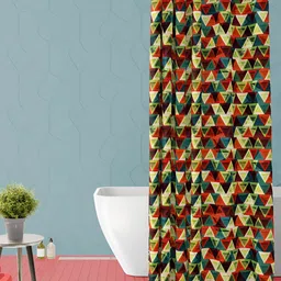 ArtzFolio Red & Green Printed Waterproof Shower Curtains-image-24