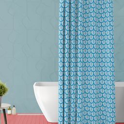 ArtzFolio Blue & White Printed Waterproof Shower Curtains-image-57