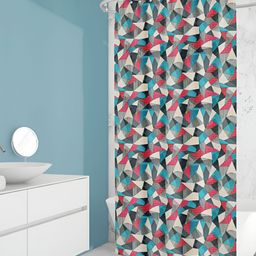 ArtzFolio Black & Blue Printed Waterproof Shower Curtains-image-43