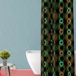 ArtzFolio Black & Green Printed Waterproof Shower Curtains-image-22